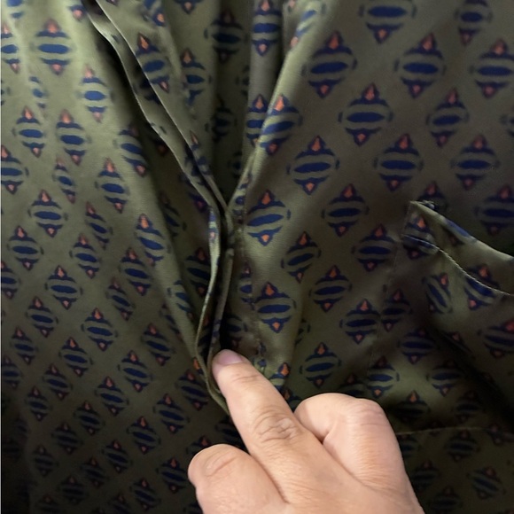 Liz Claiborne Burnt Olive Geo Blouse XXL - Picture 11 of 14